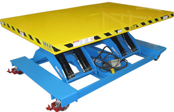 Outboard Mounted Casters On Lift Table